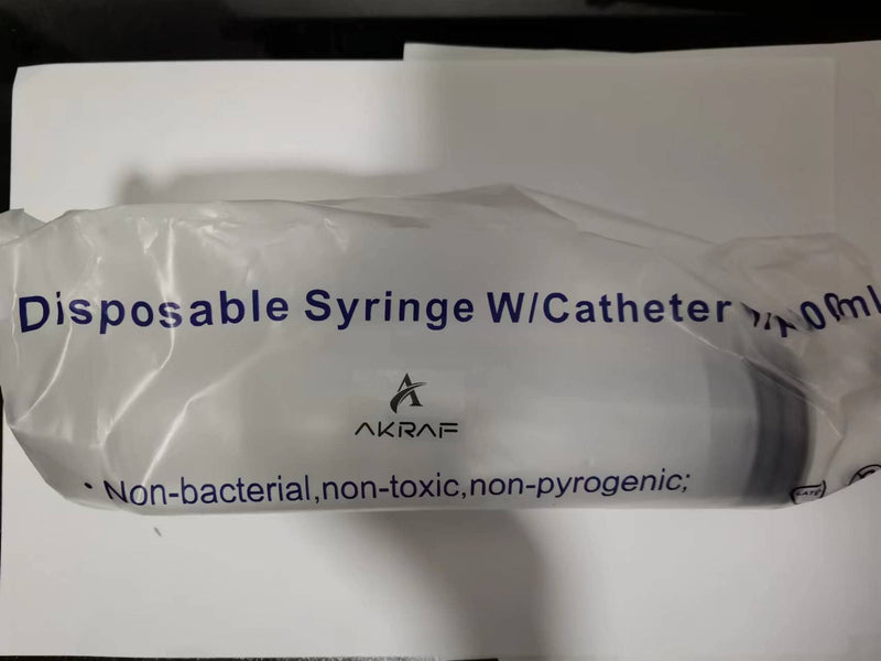 A AKRAF 300ml Syringe, Extra Large Plastic Syringes for Glue Dispensing, Scientific Labs, Watering, Refilling, Multiple Uses