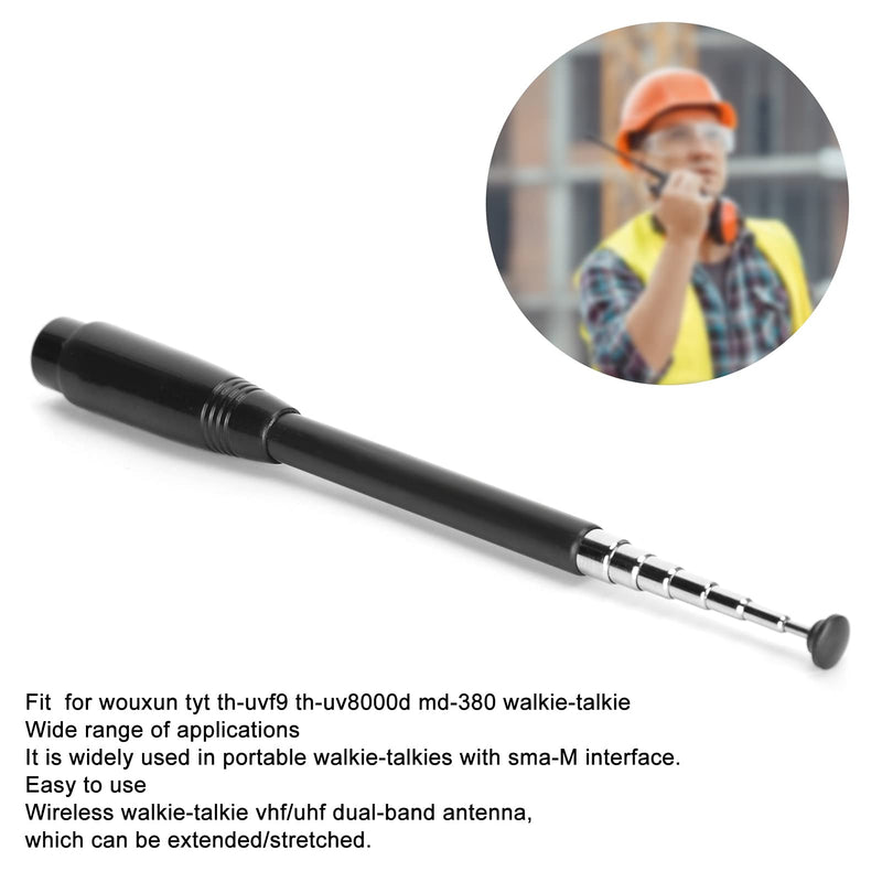 Na771r Dual Band Telescopic Antenna, SMA Male, Retractable Handheld Antenna, Dual Band VHF UHF Radio Telescopic Antenna for tyt thuvf9 thuv8000d md380