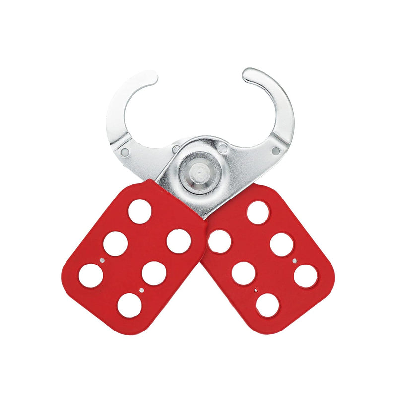SAWISPHY Lockout Tagout Hasps for Lock Out Devices Loto Safety Supply 4 Pack 1 inch Jaw Diameter Steel Padlock Hasp