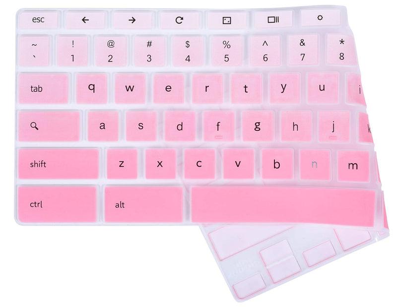 Keyboard Cover Skin Compatible with Samsung Chromebook 4 3 XE310XBA XE501C13 XE500C13 XE310XBA,Samsung Chromebook 2 XE500C12, 12.2 Samsung Chromebook Plus V2 2-in-1 XE520QAB(Ombre Pink) Ombre Pink