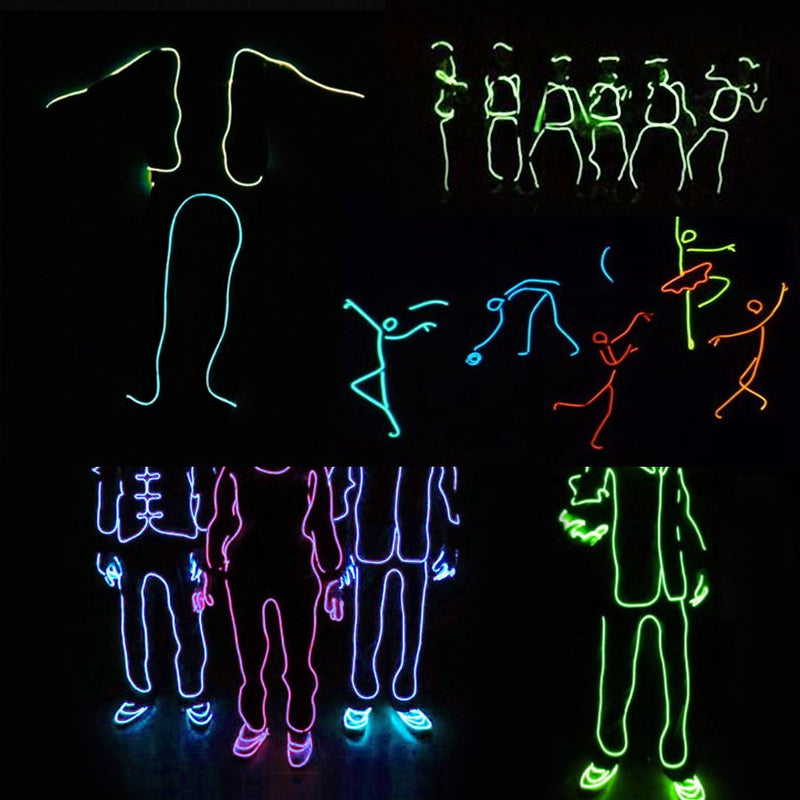 Litake EL Wire, 5x3m Neon Light Battery Powered Electroluminescent Wire Glowing Strobing Decorative Light for Xmas Party Pub