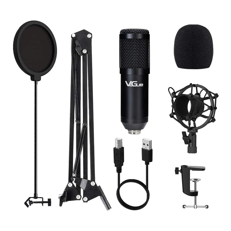 USB Microphone Kit, VeGue 192KHZ/24Bit Streaming Podcast PC Condenser Computer Mic Set for Gaming, YouTube Video, Recording Music, Voice Over, Studio Mic with Adjustable Arm Stand (VG-016)