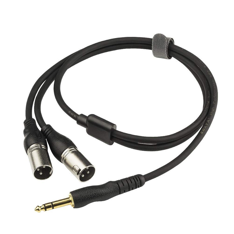 [AUSTRALIA] - EBXYA 1/4 TRS to XLR Male Cable 3 Ft, Gold Plated 6.35mm to XLR Male Adapter Cord - 3 Feet / 1 Meter 3ft/trs to 2xlr male 