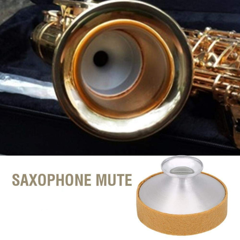 Alto Saxophone Mute, Aluminum Alloy Mute Dampener for Alto Saxophone Practice Noise Remove Music Instrument Part