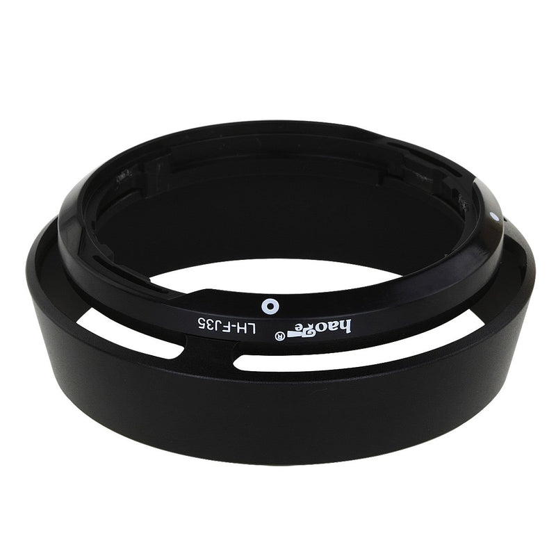 Haoge LH-FJ35 Bayonet Round Metal Lens Hood for Fujifilm Fuji Fujinon XF 35mm f/2 R WR XF35mmF2, XF 23mm f2 R WR XF23mmF2 and XC 35mm F2 XC35mmF2 Lens Replace LH-XF35-2