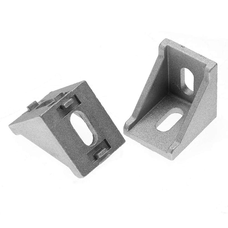 Akozon 25pcs 4040 Corner Bracket Right Angle L Shape Corner Bracket Brace Fastener 2 Hole Aluminum Brackets for Extrusion Profile