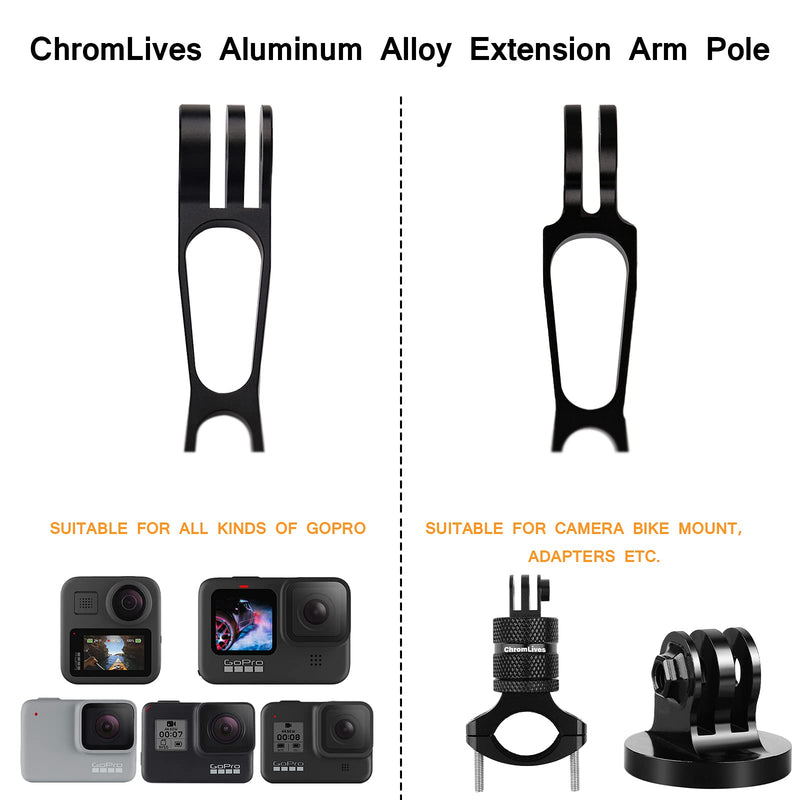 [AUSTRALIA] - Extension Arm for Gopro,Upgraded Longer Aluminum Extension Metal Pole Mount Combo 7 Packs Compatible with Gopro Hero 9 8 7 6 5, ChromLives Motorcycle/Bike Helmet Mount Extension Accessoires 