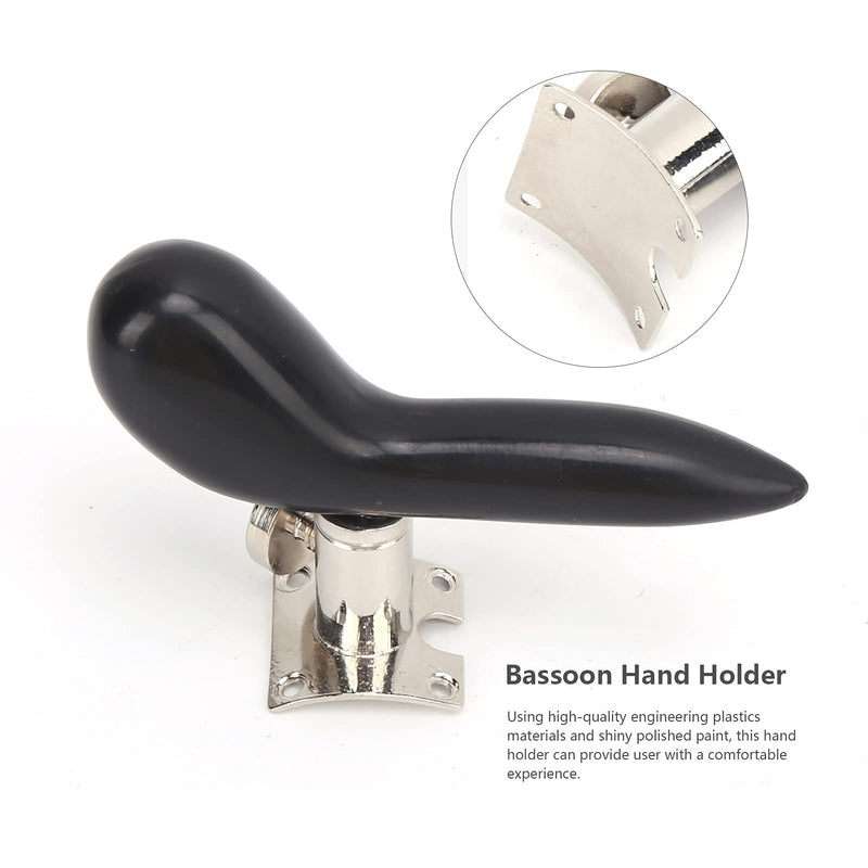 Bassoon Hand Holder Polished Ergonomic Bassoon Saddle Rest Bassoon Handle Base with Fixing Screws and Base Accessory