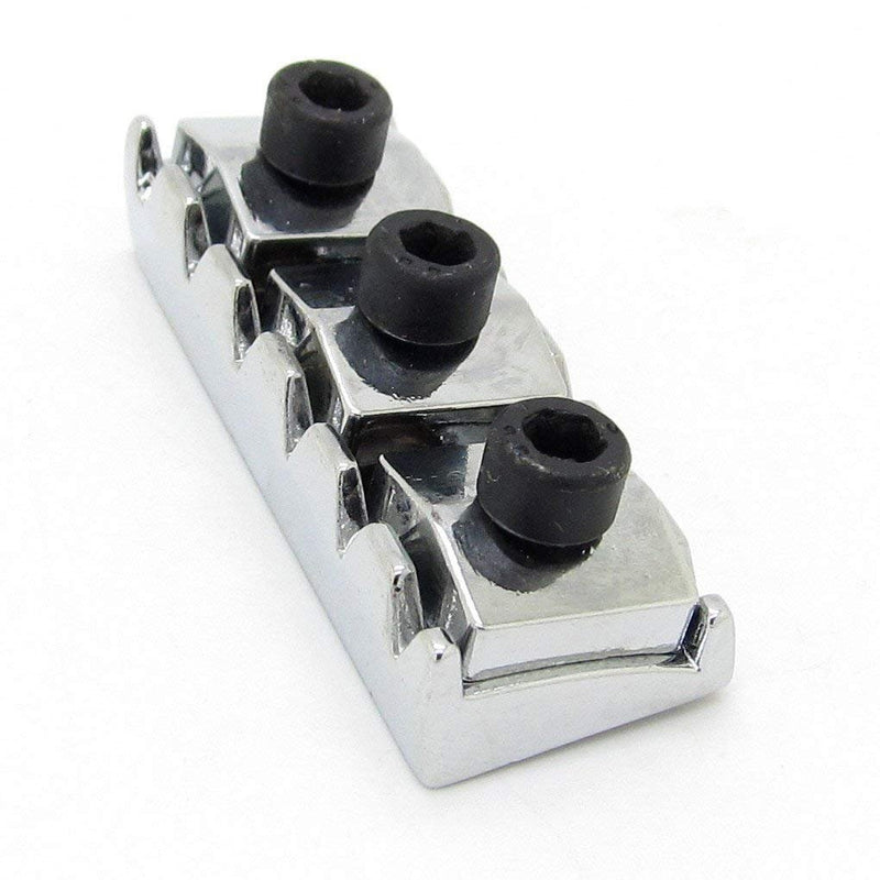 Pxyelec 1X Chrome 42mm Electric Guitar Locking Nut for Floyd Rose Tremolo Bridge silver