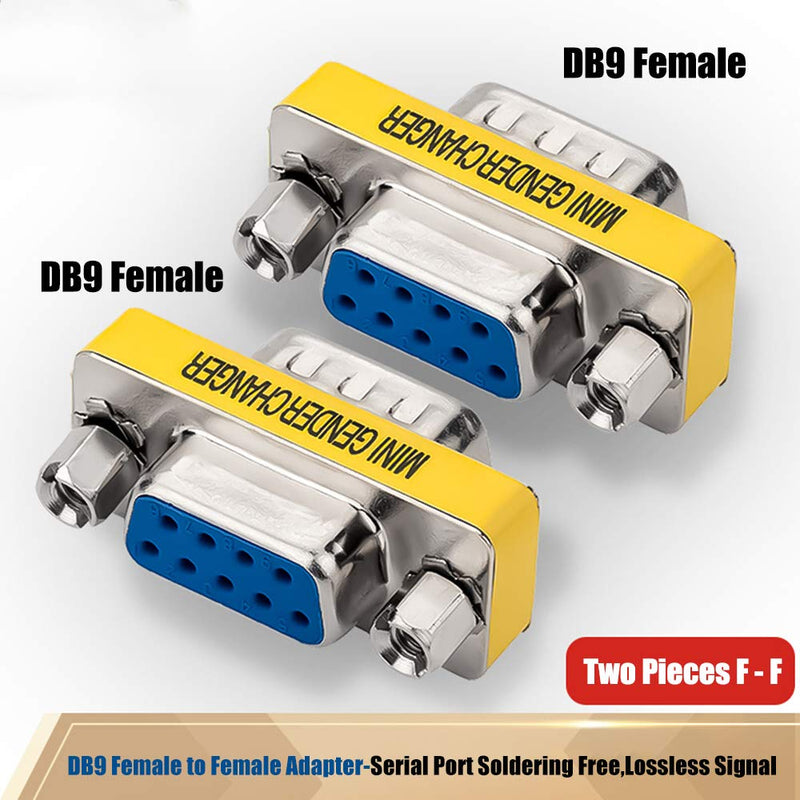 Warmstor 6-Pack 9Pin RS232 Serial Cable DB9 Male to Male/Female to Female/Male to Female Mini Gender Changer Adapter Coupler Connector