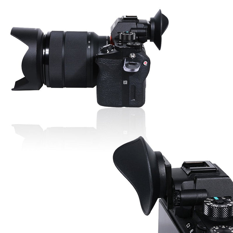 2 Types Camera Eyecup JJC Eye Cup Eyepiece Viewfinder for Sony a7 a7 II a7 III a7R a7R II a7R III a7R IV a7S a7S II a9 a58 a99 II Replaces Sony FDA-EP18 360 Degree Rotatable Oval Soft Silicone -2 Pack Original+Oval