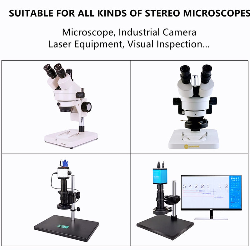 Microscope 144 Led Ring Light Adjustable Illuminator,Microscope Light Source for Lab Stereo Microscope,with Industry Power Adapter for Eg-sm Eyepiece Eyeshields Or Eye-Guards (Black) Black