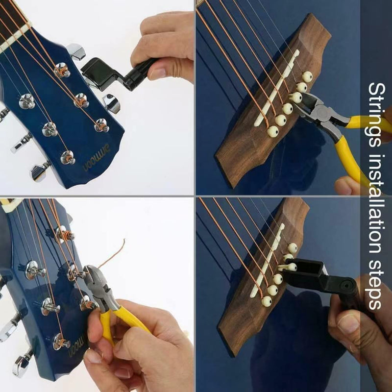 [AUSTRALIA] - Guitar Tool Kits, 28Pcs Repair Setup Maintenance Adjustments with Carry Bag DIY for Electric Guitar, Ukulele, Bass Banjo & Other Stringed Instruments Beginner Professionals Luthier Easy Use 28-Piece 