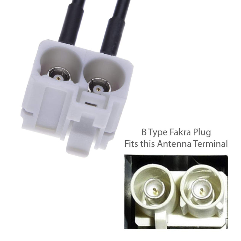 Diversity Car Antenna Adapter Fakra Plug to Type B Double Socket by Keple, OEM Vehicle Aerial GPS Navigation Adaptor for Car Models with RNS, RCD GPS Navigation