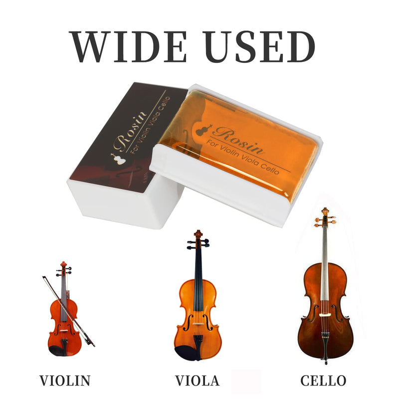 Rosin, Violin Rosin [6 Pack] Natural Low Dust Light Cello Viola Rosin for Violin Bow by Dulphee (6Pack Light) 6Pack Light