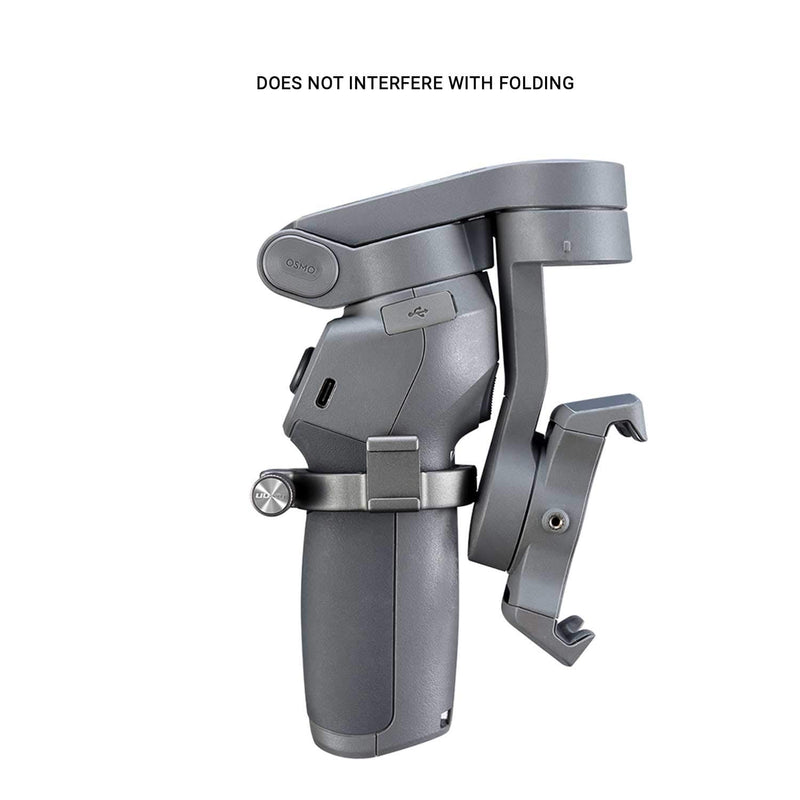 UURig R037 Dual Cold Shoe Bracket for DJI Osmo Mobile 3 | Mounting Clamp for Microphones and Video Lights