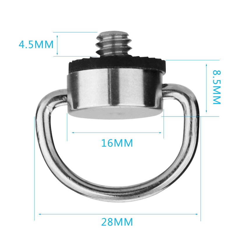 Shaft Thread D-Ring 1/4 Inch Screw for Camera Tripod Monopod QR Plate DSLR Camera Rig Quick Release Plate