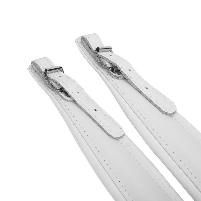 [AUSTRALIA] - VGEBY1 Accordion Straps Leather, Adjustable Accordion Shoulder Straps Belt Set Shoulder Arm Straps for 16-120 Bass Accordion White 