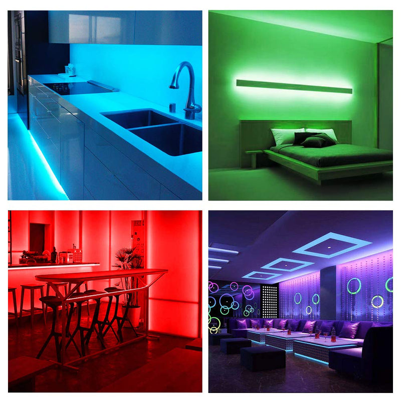 Daybetter Led Strip Lights 50ft Smart Light Strips with App Control Remote, 5050 RGB Led Lights for Bedroom, Music Sync Color Changing Lights for Room Party