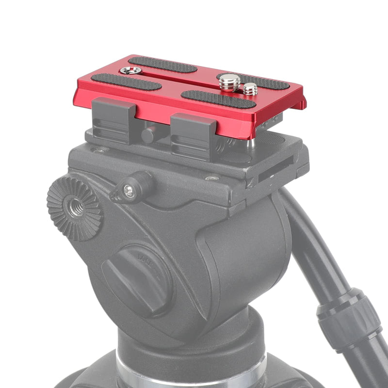 CAMVATE Camera Quick Release Plate with 1/4" & 3/8" Threads Compatible with 577/ 501/ 504/ 701 Tripod(Red) - 2886