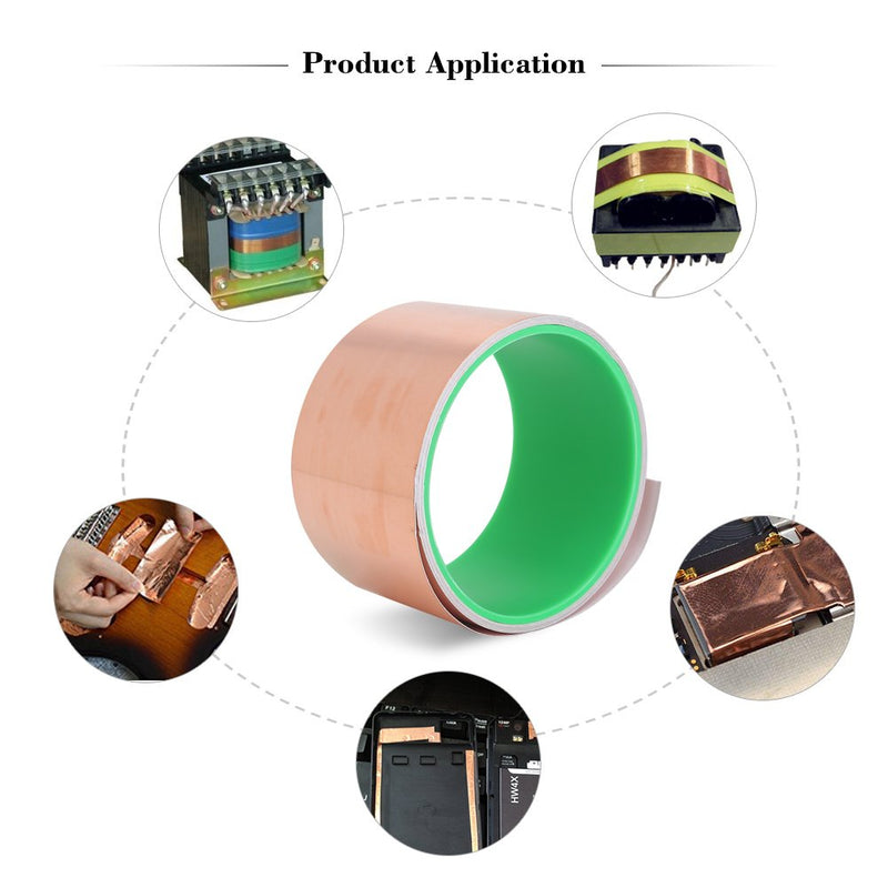 Guitar Copper Foil Tape, 3M Guitar Copper Foil Tape Double Conductive Adhesive Tape 0.6/1.2/2.5/5/10/15.2cm Width for EMI Shielding (Size : 15.2cm/5.98'') 15.2cm/5.98''