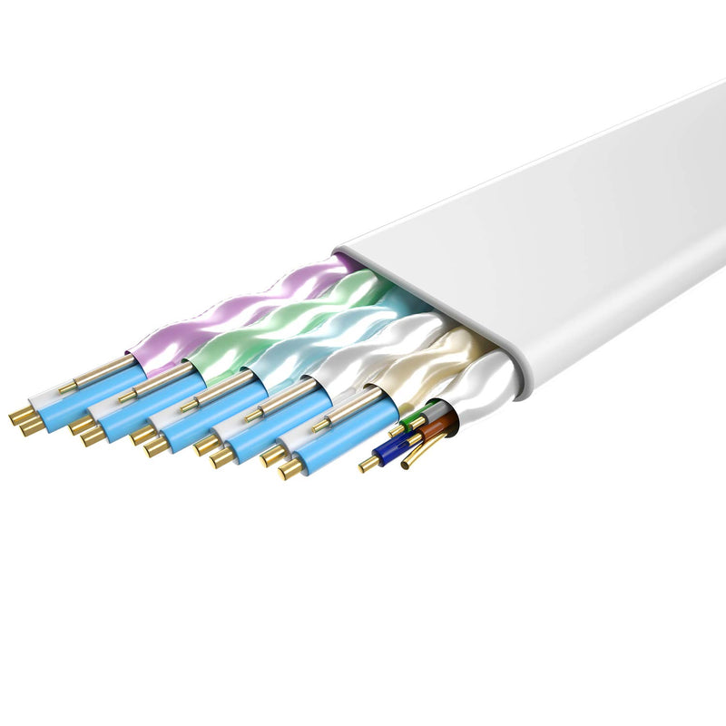 Flat HDMI Cable 25 Feet Postta 4K HDMI2.0 Cable Support 4K(2160P),3D,1080P,Ethernet,Audio Return(White-Orange) 25FT Orange