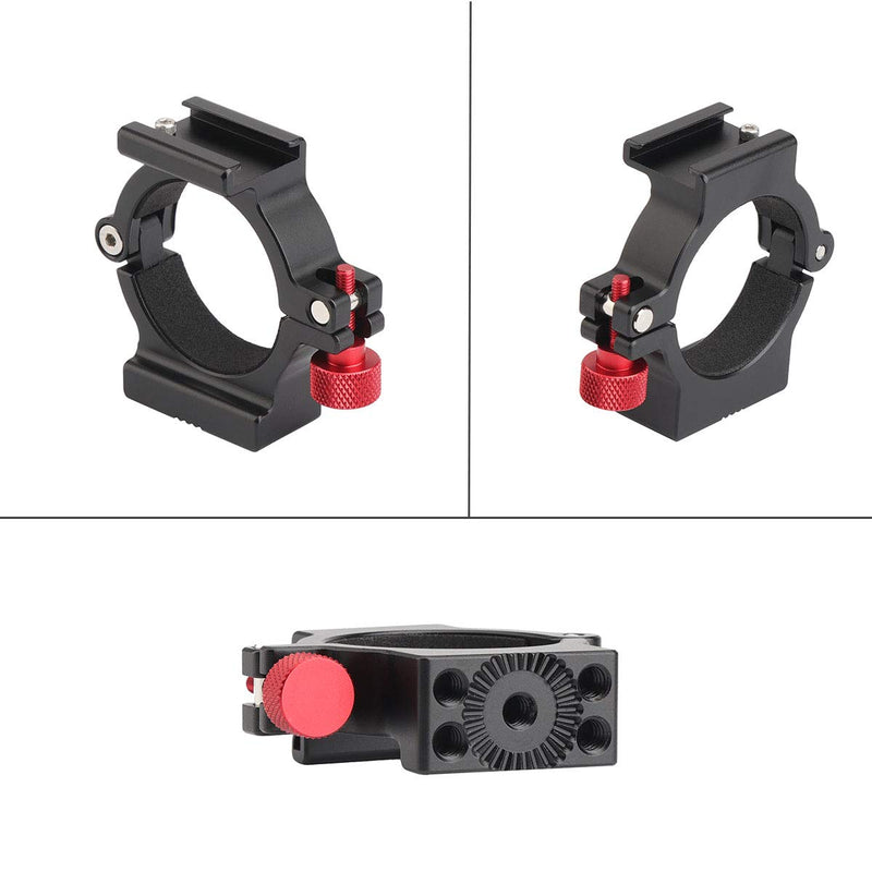 AFVO Ring Clamp with Cold Shoe for Zhiyun Smooth 4 Applied to Microphone LED Light