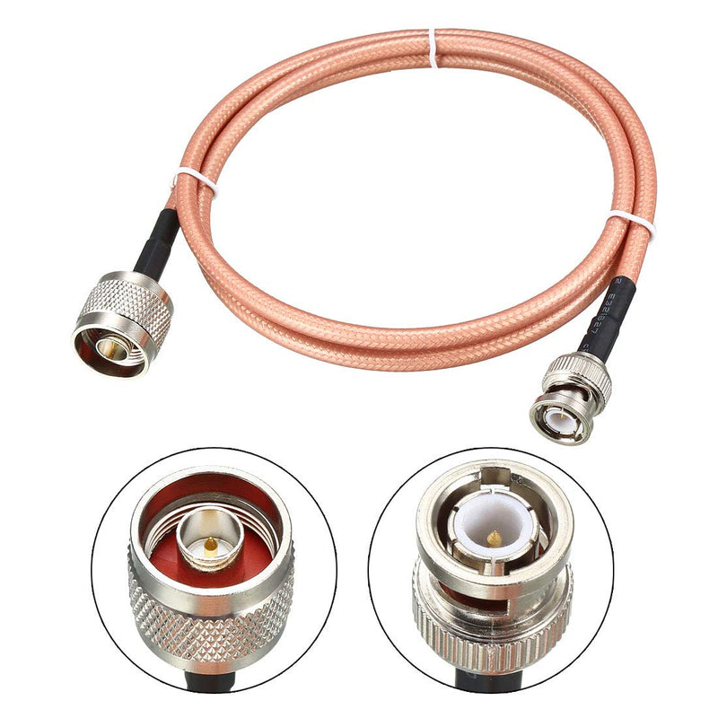 uxcell Low Loss RF Coaxial Cable Connection Coax Wire RG-142 N Male to BNC Male 90cm