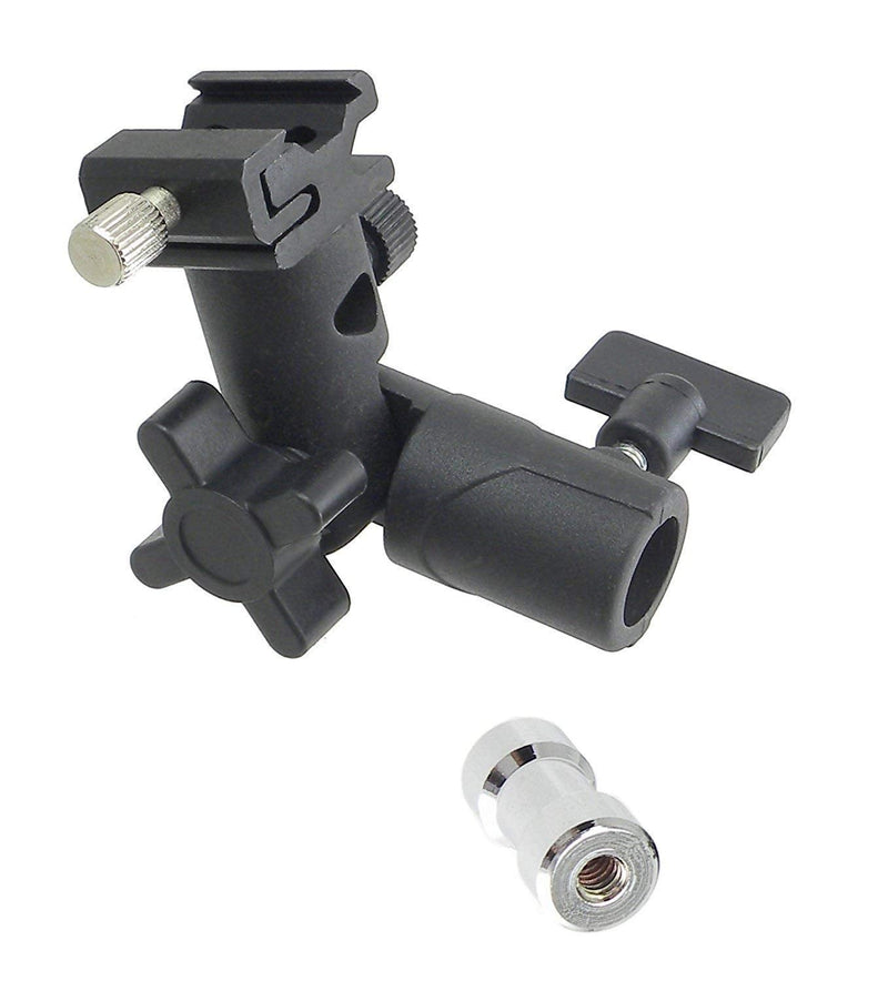 SLOW DOLPHIN Camera Flash Speedlite Mount Swivel Light Stand with Umbrella Bracket Holder （2 PCS） 2 pack Camera Flash Brackets