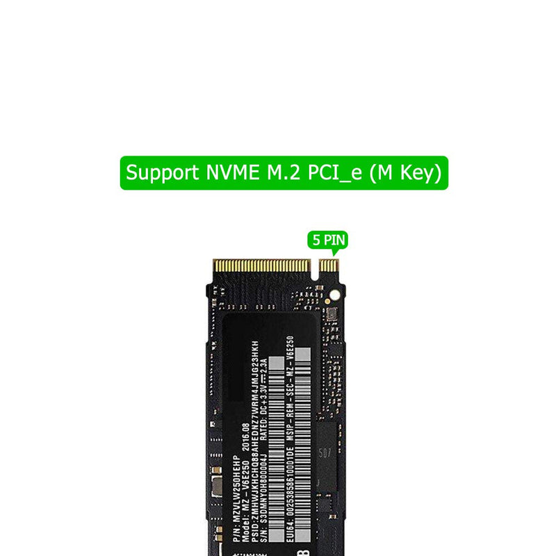 GODSHARK NVME Adapter with Heat Sink, M.2 SSD Key M to PCI Express x4/x8/x16 Converter Expansion Card, Support 2230 2242 2260 2280, Compatible for Windows XP 7 8 10