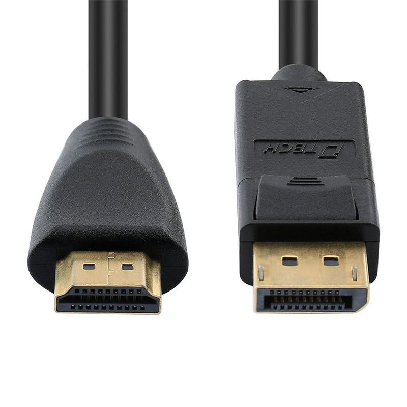 DTECH 3ft DisplayPort to HDMI Cable with Gold Plated Connector - Black