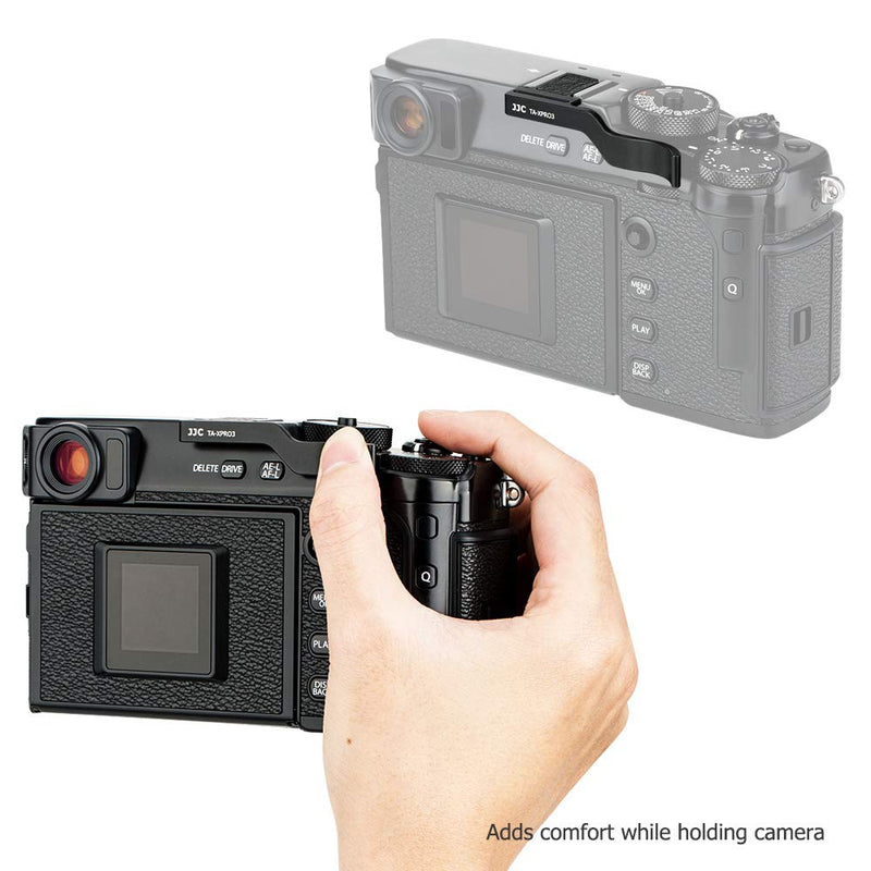 JJC Deluxe Metal Thumb Up Grip for Fujifilm Fuji X-Pro3 X-Pro2 X-Pro1 Xpro3 Xpro2 Xpro1 Digital Mirrorless Camera Thumb Support