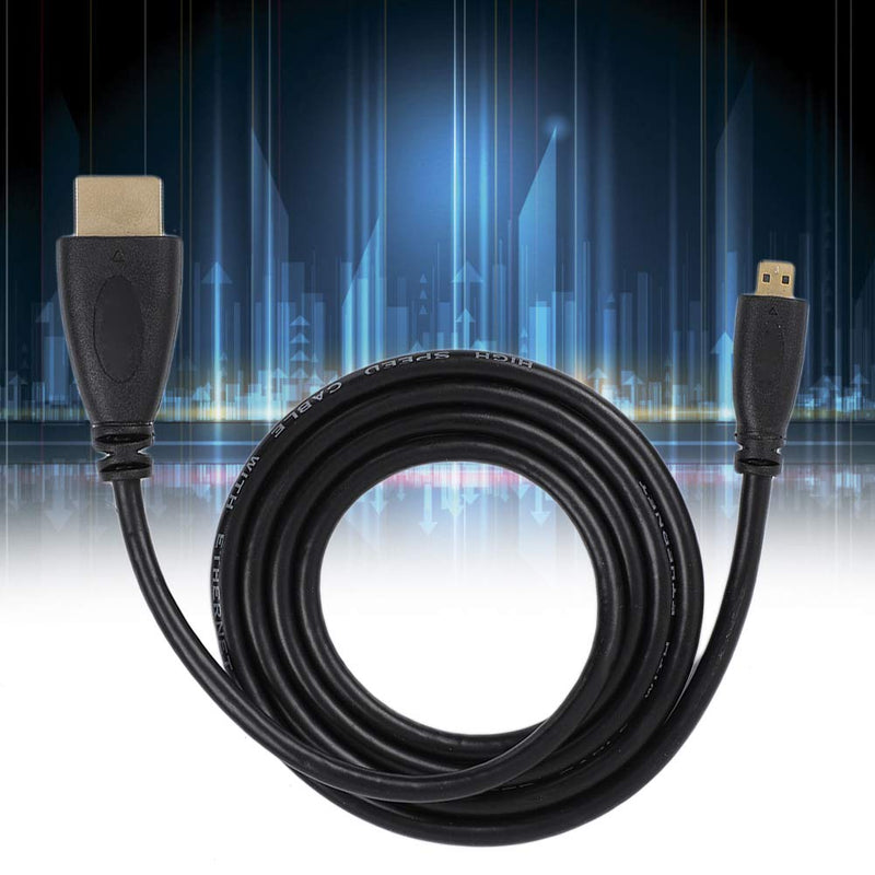 Yencoly Micro to HDMI HD Cable, Plug and Play HDMI Cable, for Raspberry Pi 4B(1 Meter) 1 meter