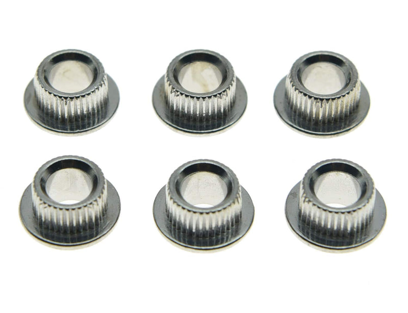 KAISH Metal Chrome 10mm Vintage Guitar Tuning Keys Conversion Bushings Adapter Ferrules