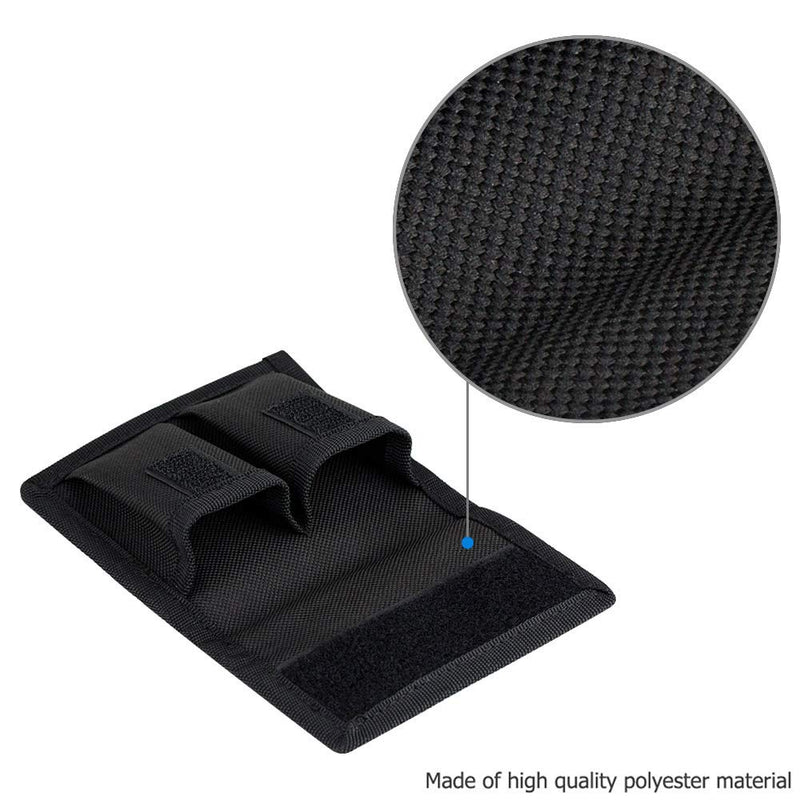 Camera Battery Pouch Holder Case for 2 PCS Sony NP-F550 NP-FW50 NP-FZ100 NP-BX1 Canon LP-E6 LP-E8 LP-E10 LP-E12 LP-E17 Fuji NP-W126 Nikon EN-EL14 EN-EL15 with Zipped Pocket to Store SD TF XQD CF Cards 2 Slot+1 Zippered Pockets