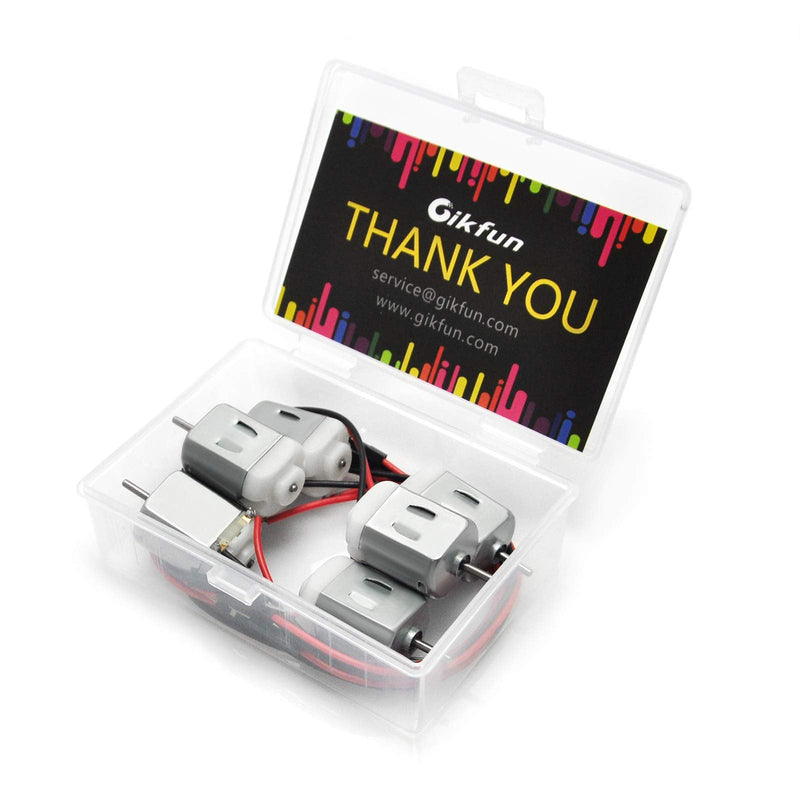 Gikfun 1.5V-6V Type 130 Miniature DC Motors for Arduino Hobby Projects DIY (Case Pack of 6) EK1450