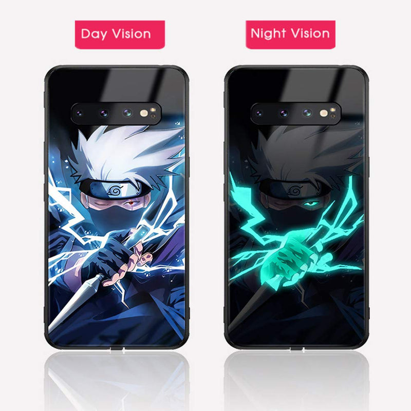 Ninja K Call Led Flash Luminescent Glass case for iPhone 12 Pro Max, Anime Comic Theme Case Anti-Scratch Mobile Phone Glass Cover (Ninja K, iPhone 12 Pro Max) Ninja K