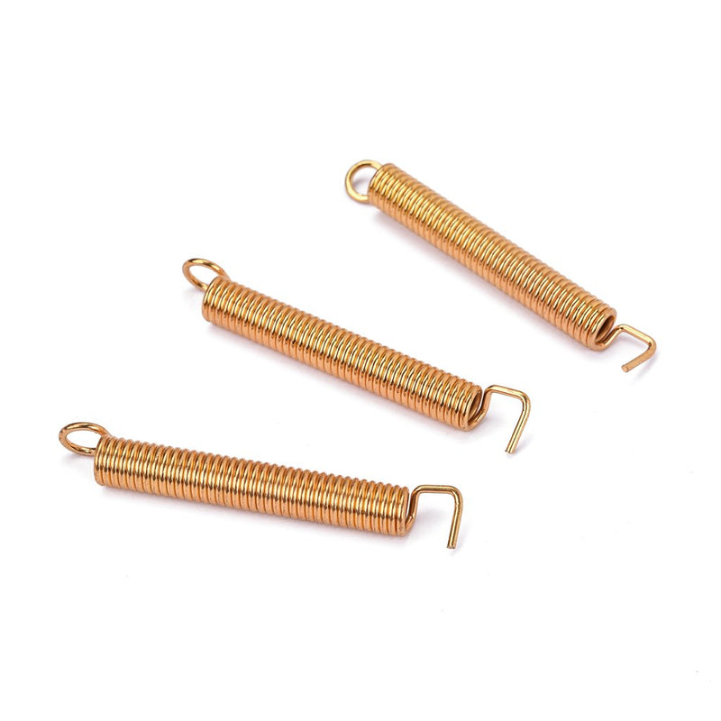 Alnicov 3 Pcs Electric Guitar Tremolo Bridge Springs Guitars Parts-Gold