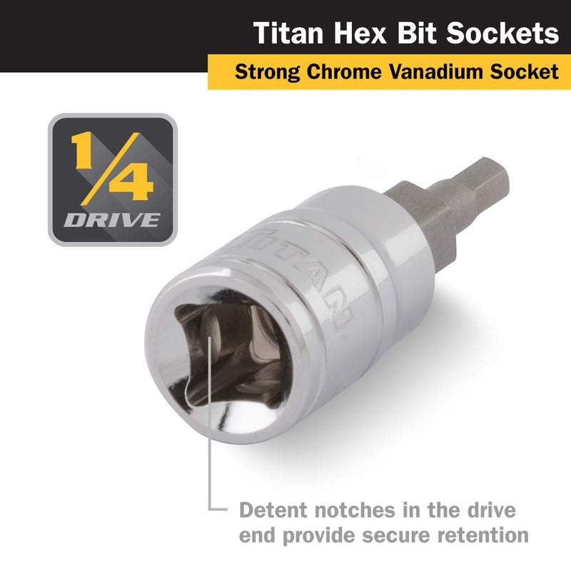 Titan 15605 1/4-Inch Drive x 5mm Hex Bit Socket 5 mm