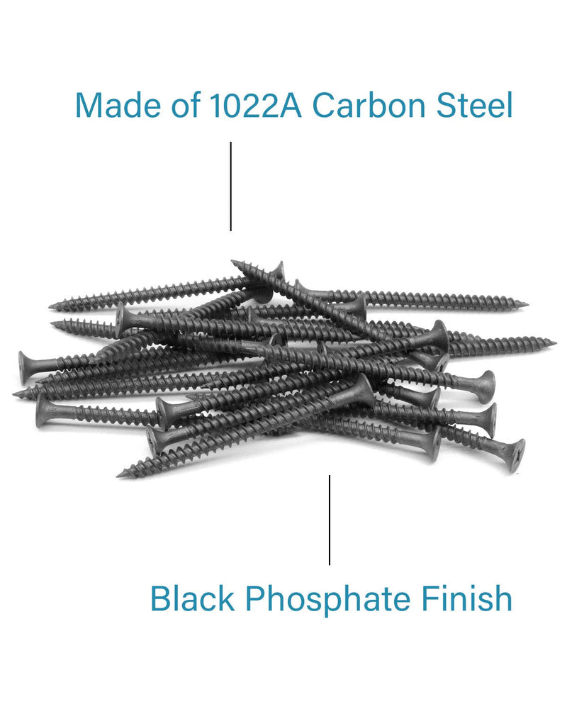 IMScrews 50pcs #8x2-3/8" Flat Head Phillips Drywall Screws Fine Thread Sharp Point Wood Screw, Carbon Steel 1022A, Black Phosphate 50 Pcs #8x2-3/8"