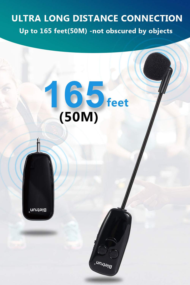[AUSTRALIA] - Wireless Microphone Headset, Uhf Wireless Headset Mic System, 160ft Range, Headset Mic and Handheld Mic 2 in 1, 1/8''＆1/4'' Plug, for Speakers, Voice Amplifier, Pa System-Not Supported Phone, Laptop 