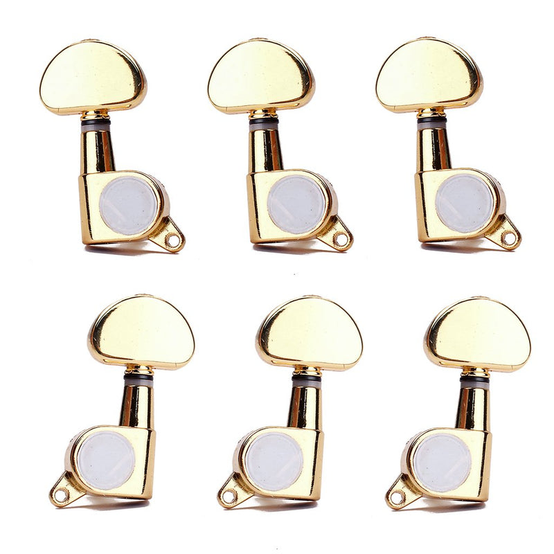 Alnicov Guitar String Tuning Pegs 3L3R Machine Heads Knobs Tuners Machine Head Set For Electric Or Acoustic Guitar, Gold