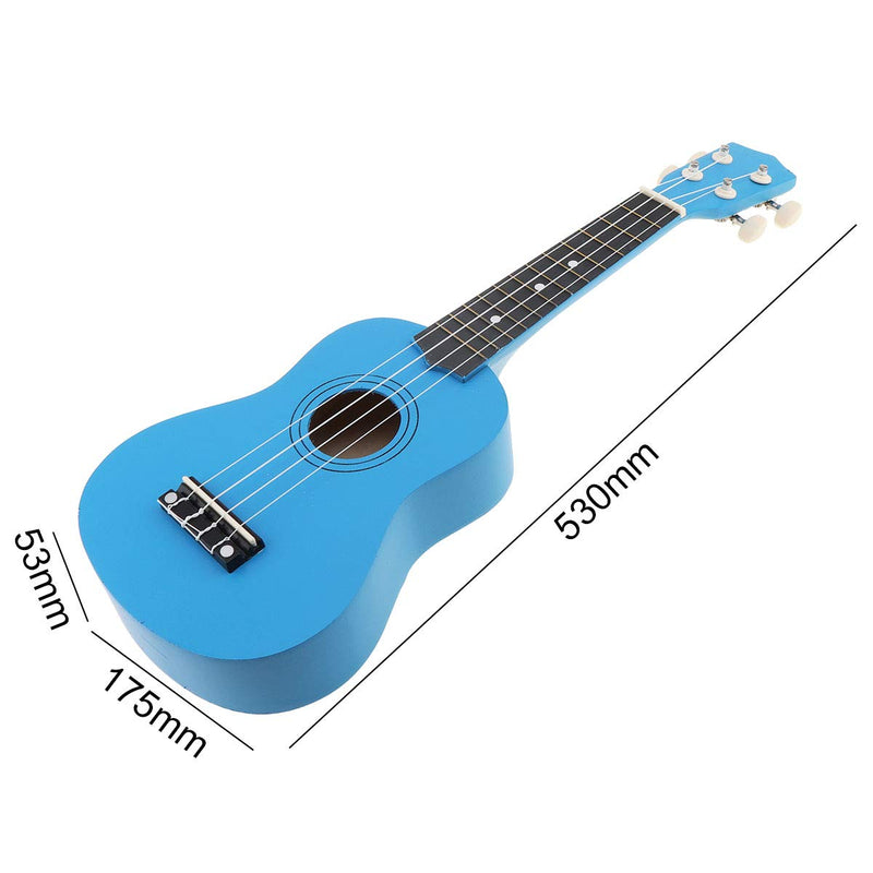 YiPaiSi 21 Inch Soprano Ukulele Beginner Pack, Ukulele Soprano Starter Kit, Hawaii Basswood Kids Guitar With String & Pick for Kids Students and Beginners (Blue)