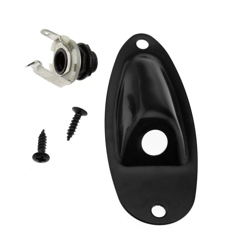 ENET Guitar Output Jack Cup Plate Socket For Stratocaster Style Electric Guitars Black