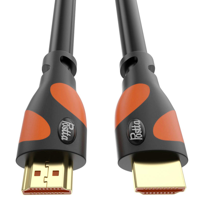 HDMI Cable 25 Feet Postta 4K HDMI2.0 Cable Support 4K(2160P),3D,1080P,Ethernet,Audio Return(ARC)-(Black-Orange) 25FT Orange