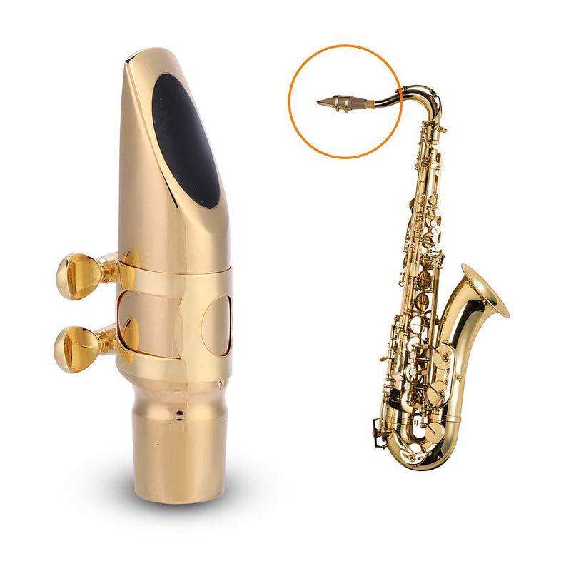 [AUSTRALIA] - Dilwe Sax Mouthpiece, EB Alto Sax Saxophone 6C Mouthpiece with Cap Pads Musical Instruments Accessory 