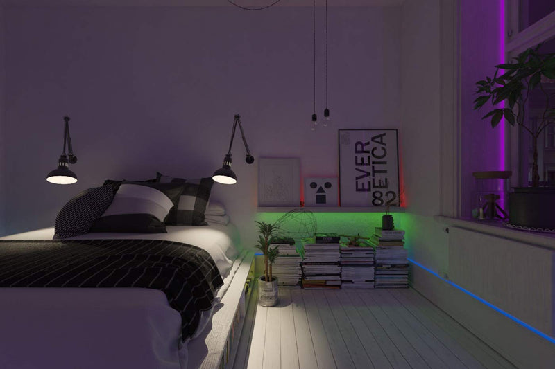 Led Strip Lights - Led Lights for Bedroom RGB Room Lights for Bedroom, Change Color Smart LED Strip Lights with 44 Keys Remote 12V - Led Strip Lights for Bedroom, TV and Wall (2x16.4ft)