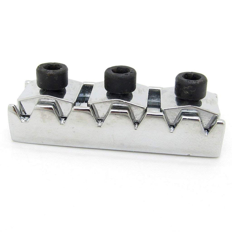 Pxyelec 1X Chrome 42mm Electric Guitar Locking Nut for Floyd Rose Tremolo Bridge silver