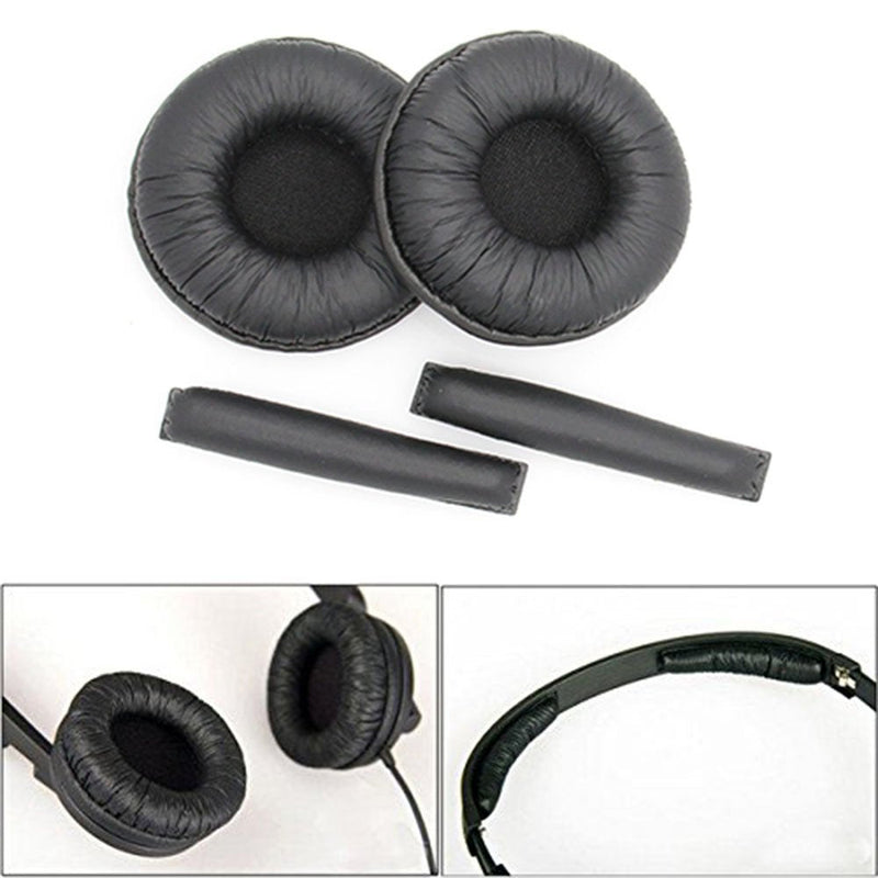 [AUSTRALIA] - Soft Leather Headphone Ear Pads Cushion Pads for Sennheiser PX200 PX80 PC36 PX100 PMX100 PMX200 PXC300 PXC250 Earpads SENINHI (Black) Black 