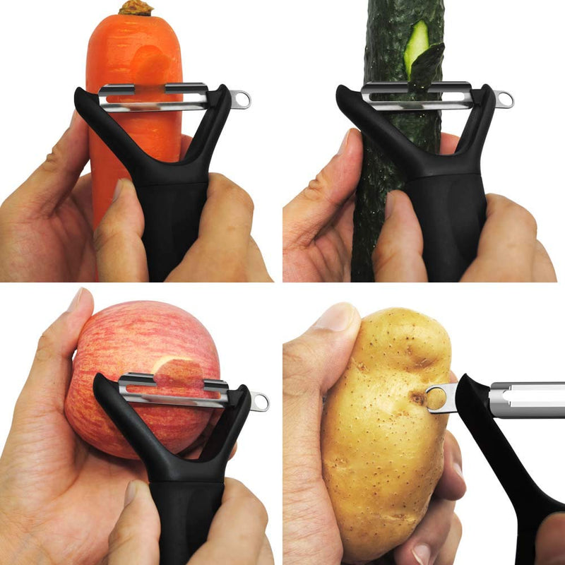Kitchen Vegetable Peeler, Ulwae Ultra Sharp Potato Peeler, Y Peeler with Non-Slip Handles for Apples Carrots Cucumbers, Dishwasher Safe